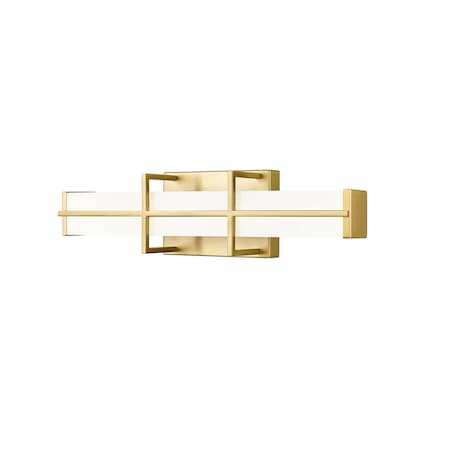 Z-Lite Harrison Vanity, 1-Light, 18 In.W x 4 In.L x 4.75 In.H, Modern Gold/Frosted 1011-18W-MGLD-LED
